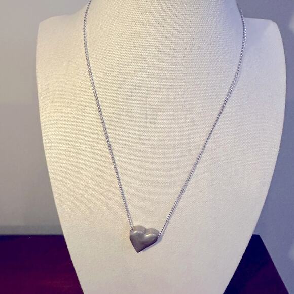 Vintage Hayward Silver Heart Necklace Chain 925 Retro VTG 17” long VTG Casual - Picture 10 of 10